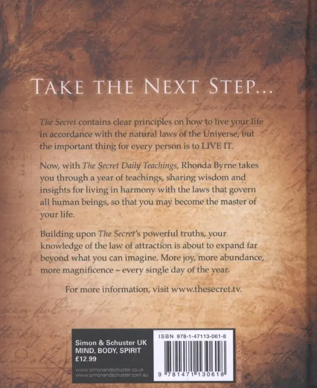 Rückseite: 9781471130618 | The Secret - Daily Teachings | Rhonda Byrne | Buch | Gebunden | 2013