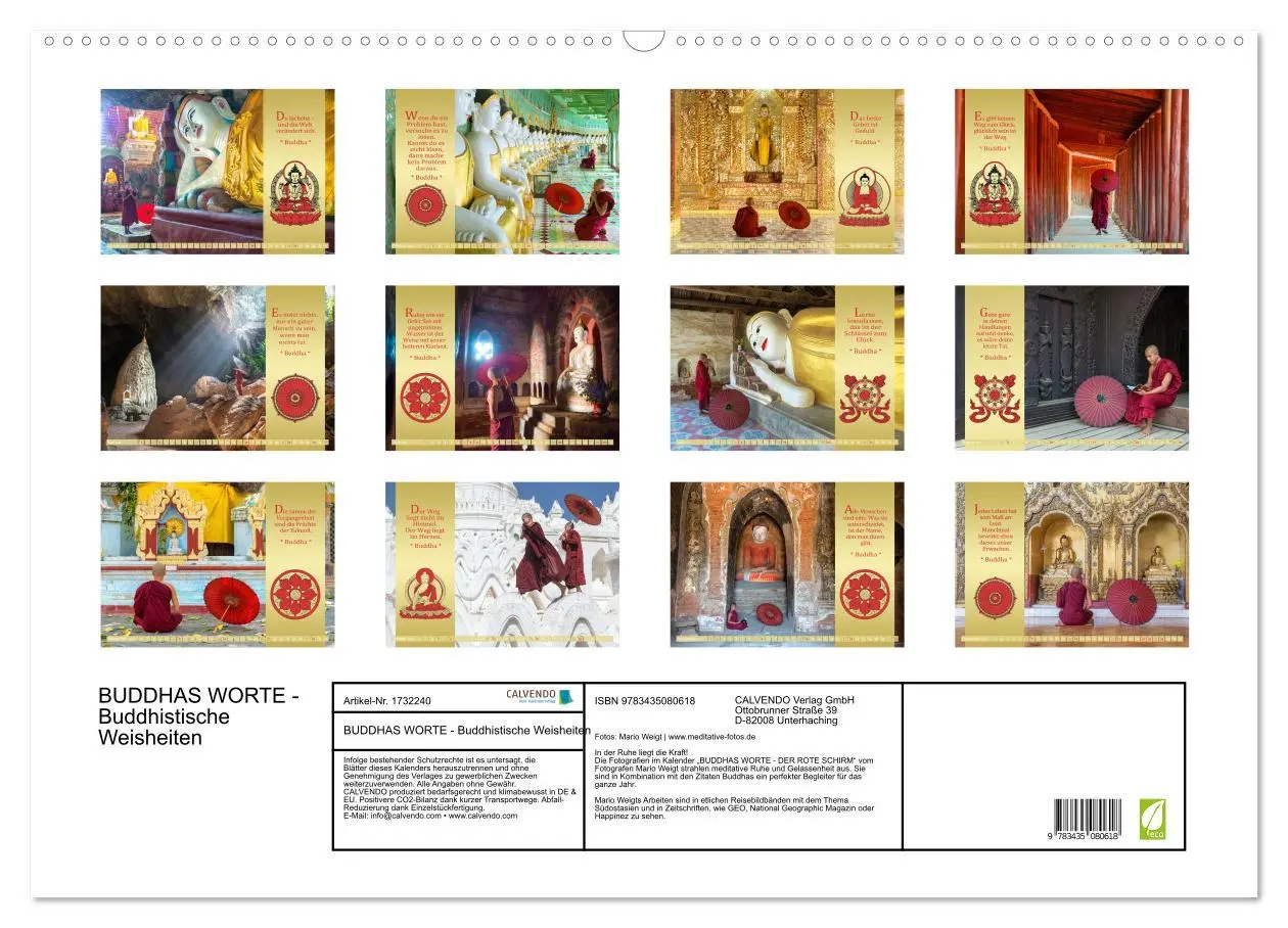Bild: 9783435080618 | BUDDHAS WORTE - Buddhistische Weisheiten (Wandkalender 2025 DIN A2...