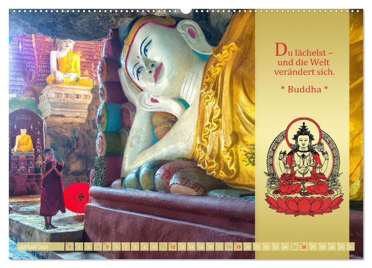 Bild: 9783435080618 | BUDDHAS WORTE - Buddhistische Weisheiten (Wandkalender 2025 DIN A2...