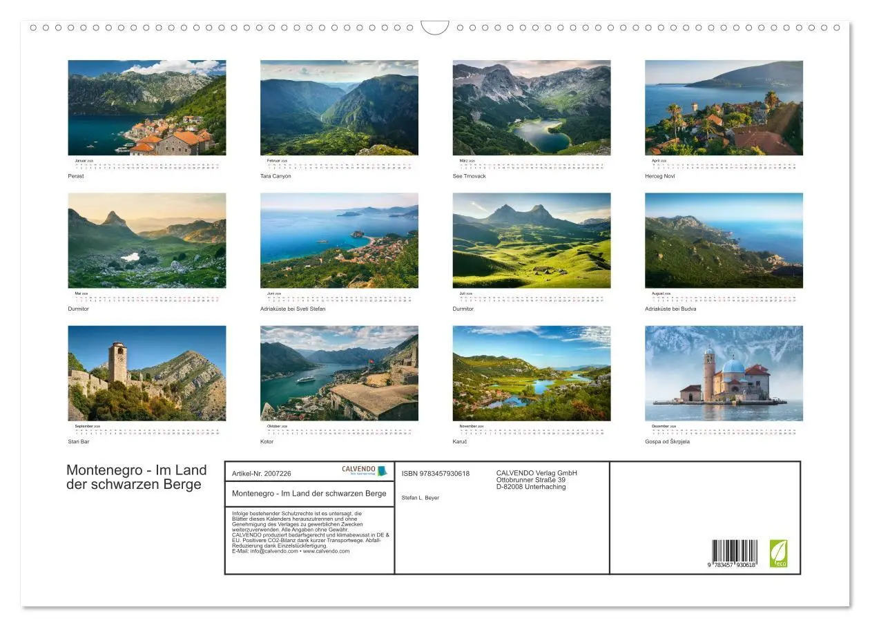Bild: 9783457930618 | Montenegro - Im Land der schwarzen Berge (Wandkalender 2026 DIN A2...
