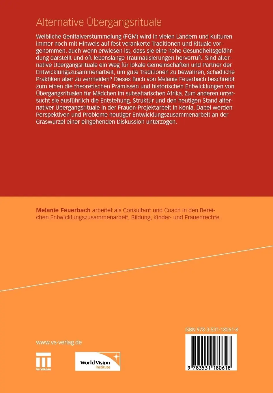 Rückseite: 9783531180618 | Alternative Übergangsrituale | Melanie Feuerbach | Taschenbuch | 2011