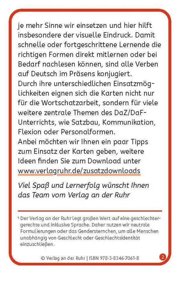 Bild: 9783834670618 | Verben: Set 2 - Deutsch, Englisch, Französisch und Arabisch | Walter