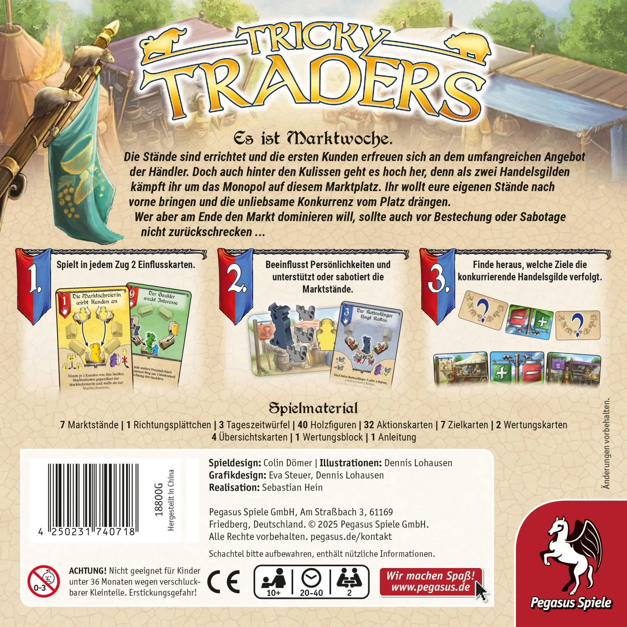 Bild: 4250231740718 | Tricky Traders | Spiel | 18800G | Deutsch | 2025 | Pegasus Spiele GmbH