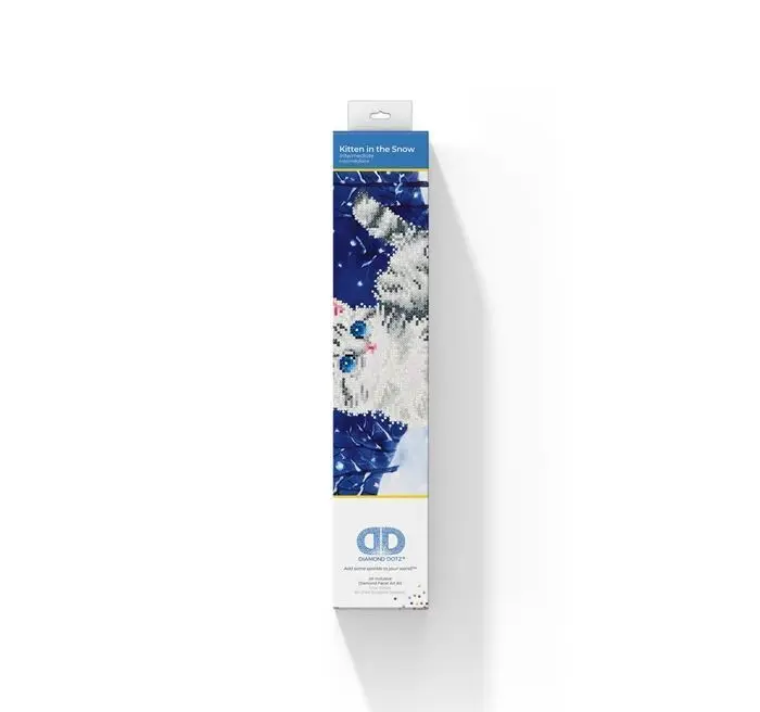 Bild: 4897073240718 | DIAMOND DOTZ - Diamond Painting Katze im Schnee | Kit (Bastelset)