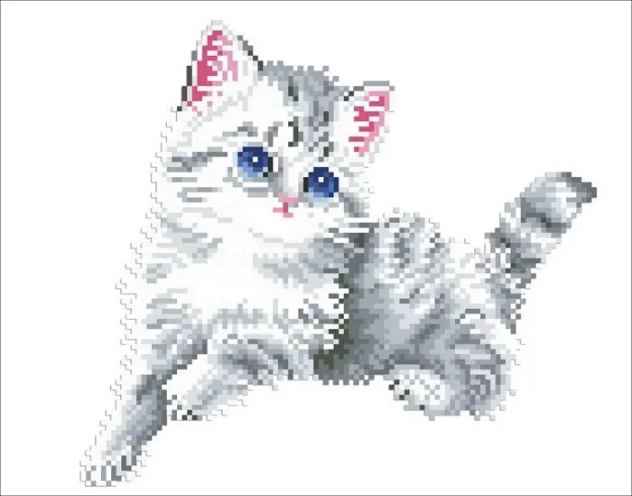 Bild: 4897073240718 | DIAMOND DOTZ - Diamond Painting Katze im Schnee | Kit (Bastelset)