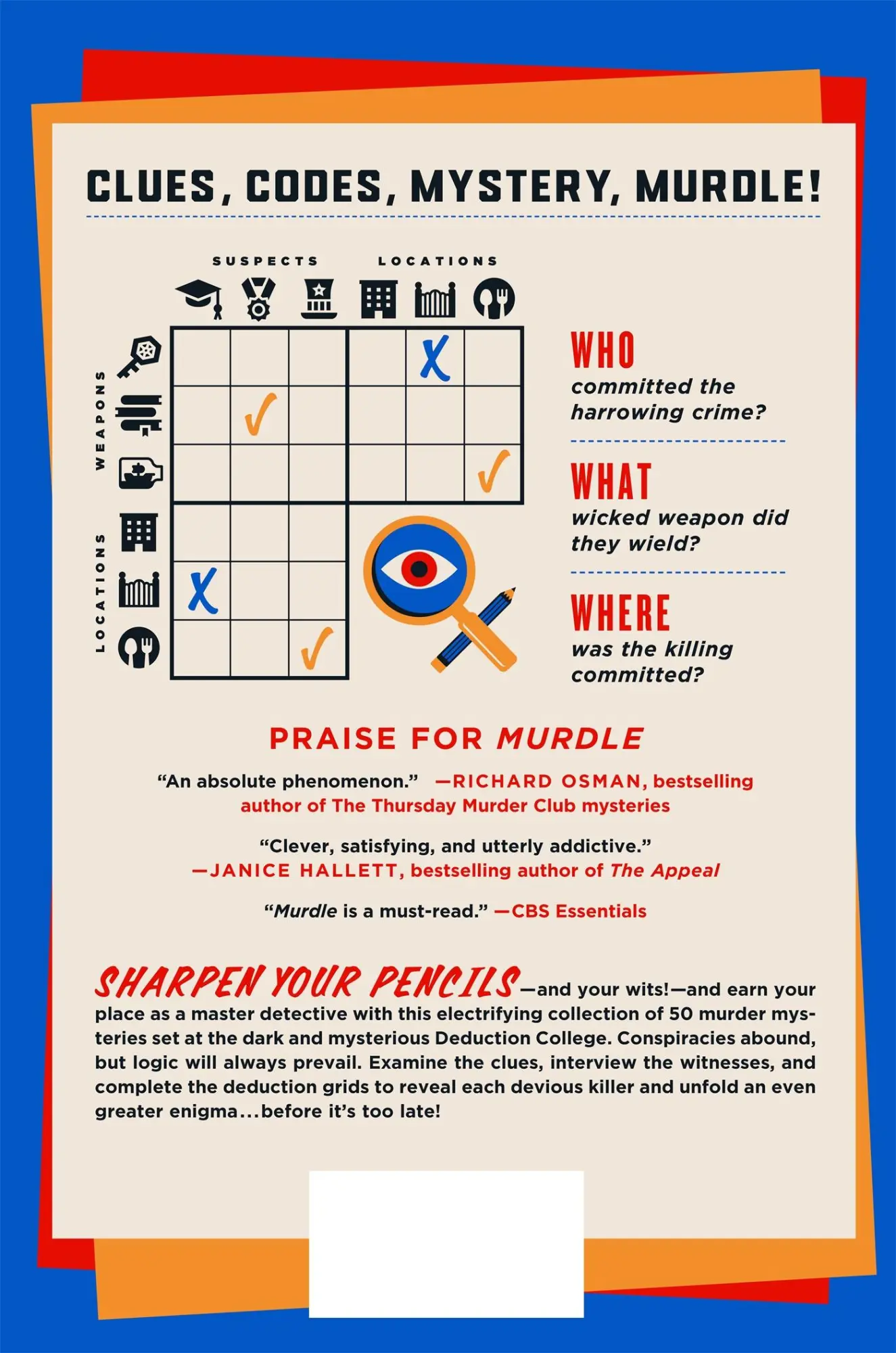 Rückseite: 9781250350718 | Murdle: The School of Mystery | 50 Seriously Sinister Logic Puzzles