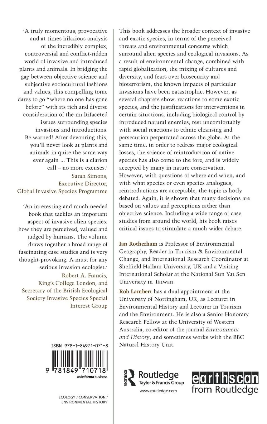 Rückseite: 9781849710718 | Invasive and Introduced Plants and Animals | Ian D. Rotherham (u. a.)