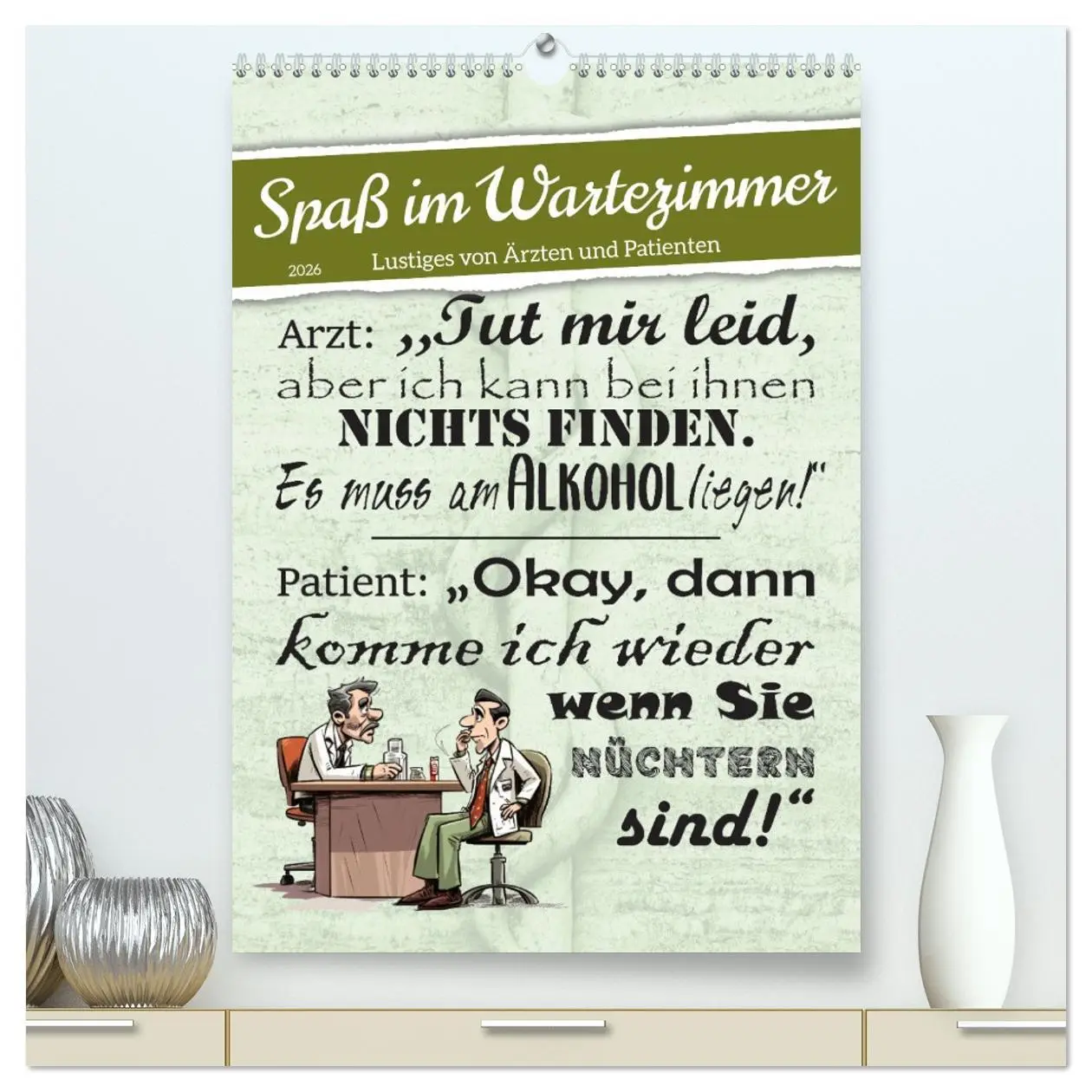 Cover: 9783516320718 | Spaß im Wartezimmer (hochwertiger Premium Wandkalender 2026 DIN A2...