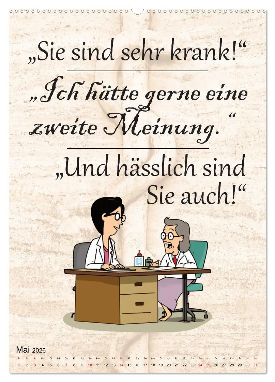 Bild: 9783516320718 | Spaß im Wartezimmer (hochwertiger Premium Wandkalender 2026 DIN A2...