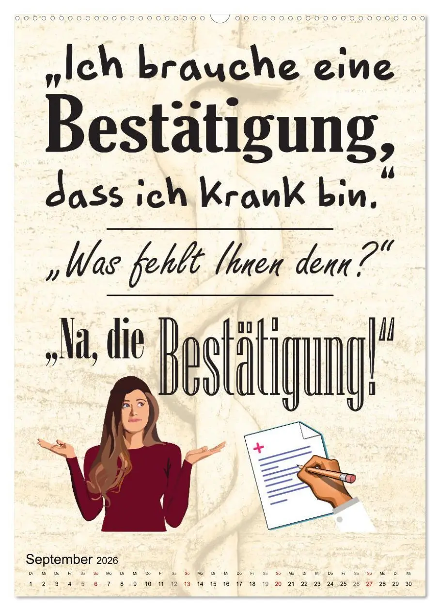Bild: 9783516320718 | Spaß im Wartezimmer (hochwertiger Premium Wandkalender 2026 DIN A2...