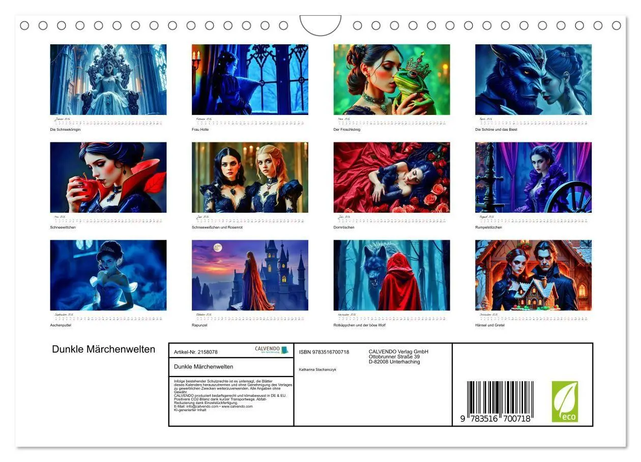 Bild: 9783516700718 | Dunkle Märchenwelten (Wandkalender 2026 DIN A4 quer), CALVENDO...