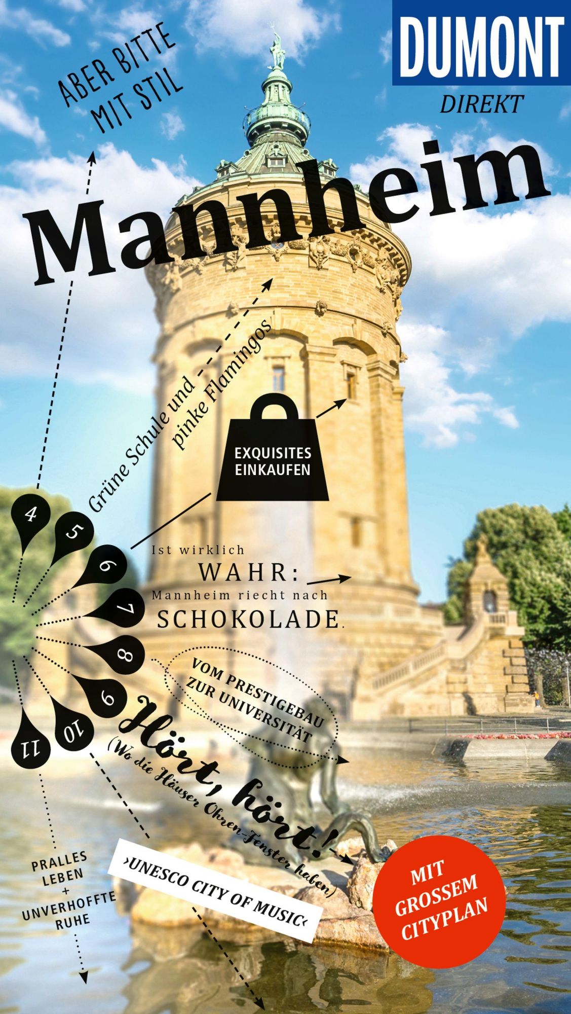 Cover: 9783616000718 | DUMONT direkt Reiseführer Mannheim | Mit großem Cityplan | Annika Wind
