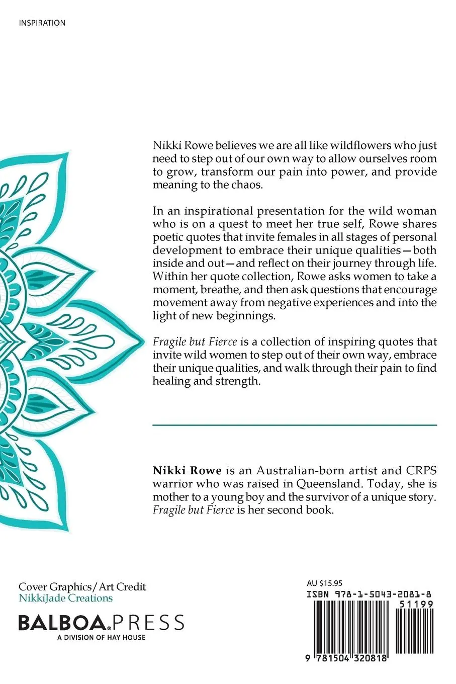 Rückseite: 9781504320818 | Fragile but Fierce | A Quote Collection | Nikki Rowe | Taschenbuch