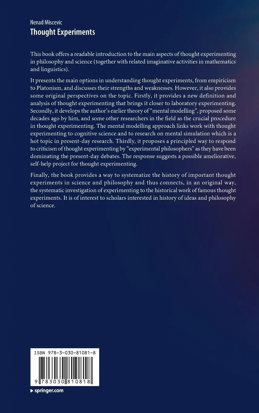 Rückseite: 9783030810818 | Thought Experiments | Nenad Miscevic | Buch | x | Englisch | 2021