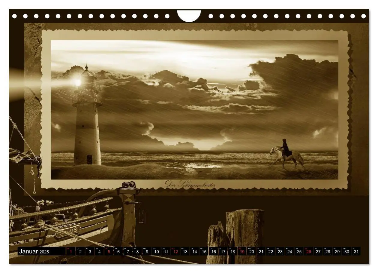 Bild: 9783435680818 | Nostalgie in Sepia (Wandkalender 2025 DIN A4 quer), CALVENDO...
