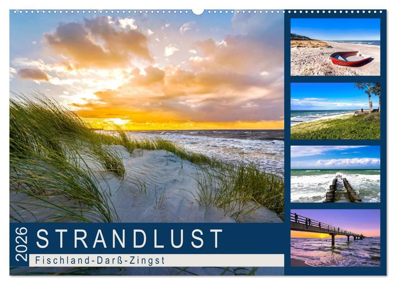 Cover: 9783457840818 | STRANDLUST: Fischland-Darß-Zingst (Wandkalender 2026 DIN A2 quer),...