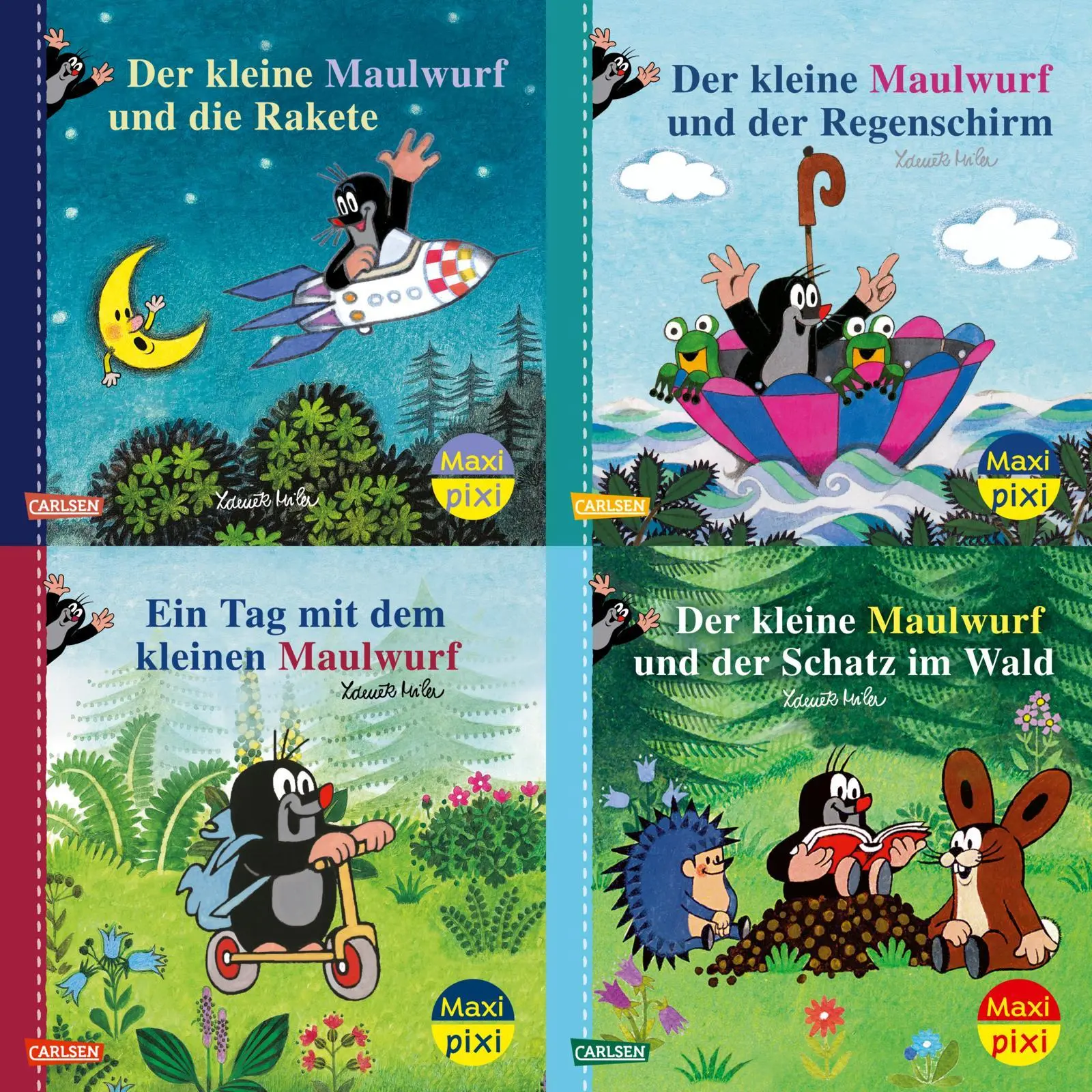 Cover: 9783551030818 | Maxi-Pixi-4er-Set 117: Neue Abenteuer mit dem kleinen Maulwurf (4x1...