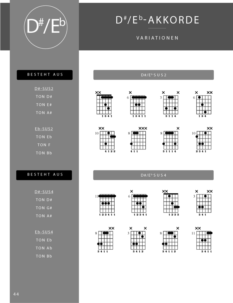 Bild: 9783982300818 | Das Gitarren Akkordbuch - Über 2000 Gitarrenakkorde -...