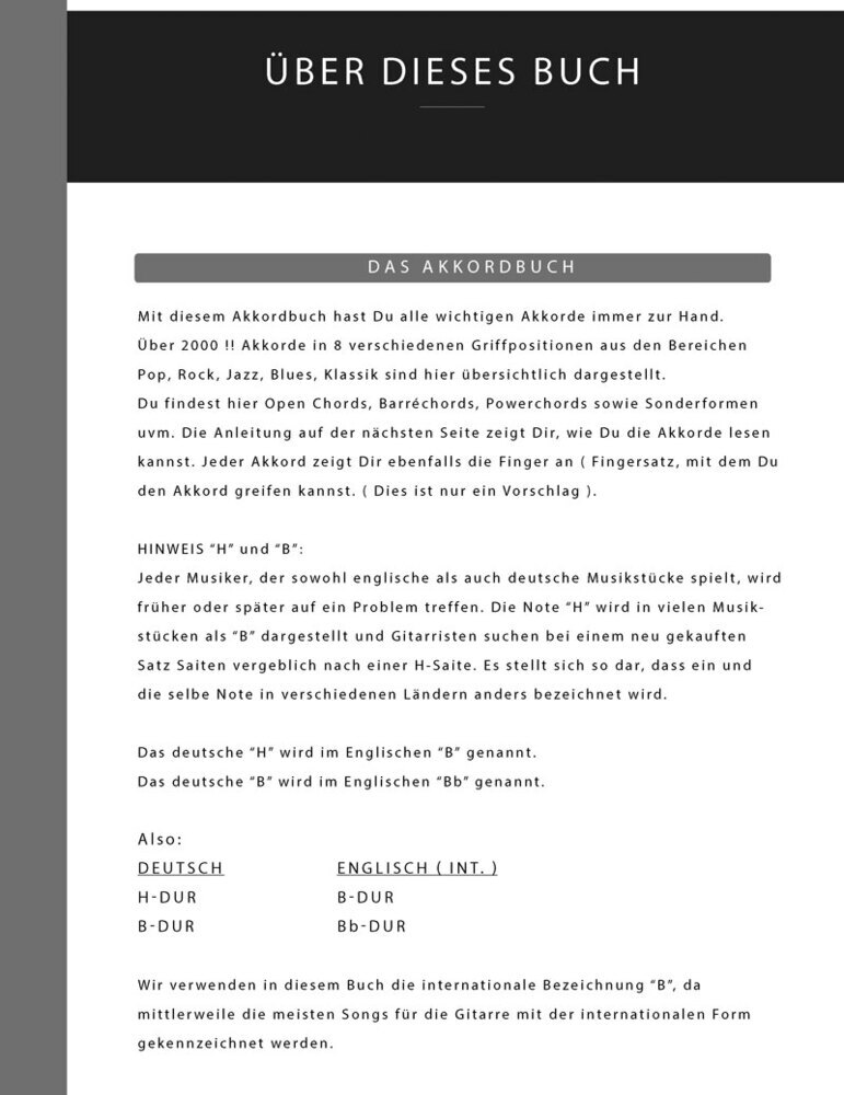 Bild: 9783982300818 | Das Gitarren Akkordbuch - Über 2000 Gitarrenakkorde -...