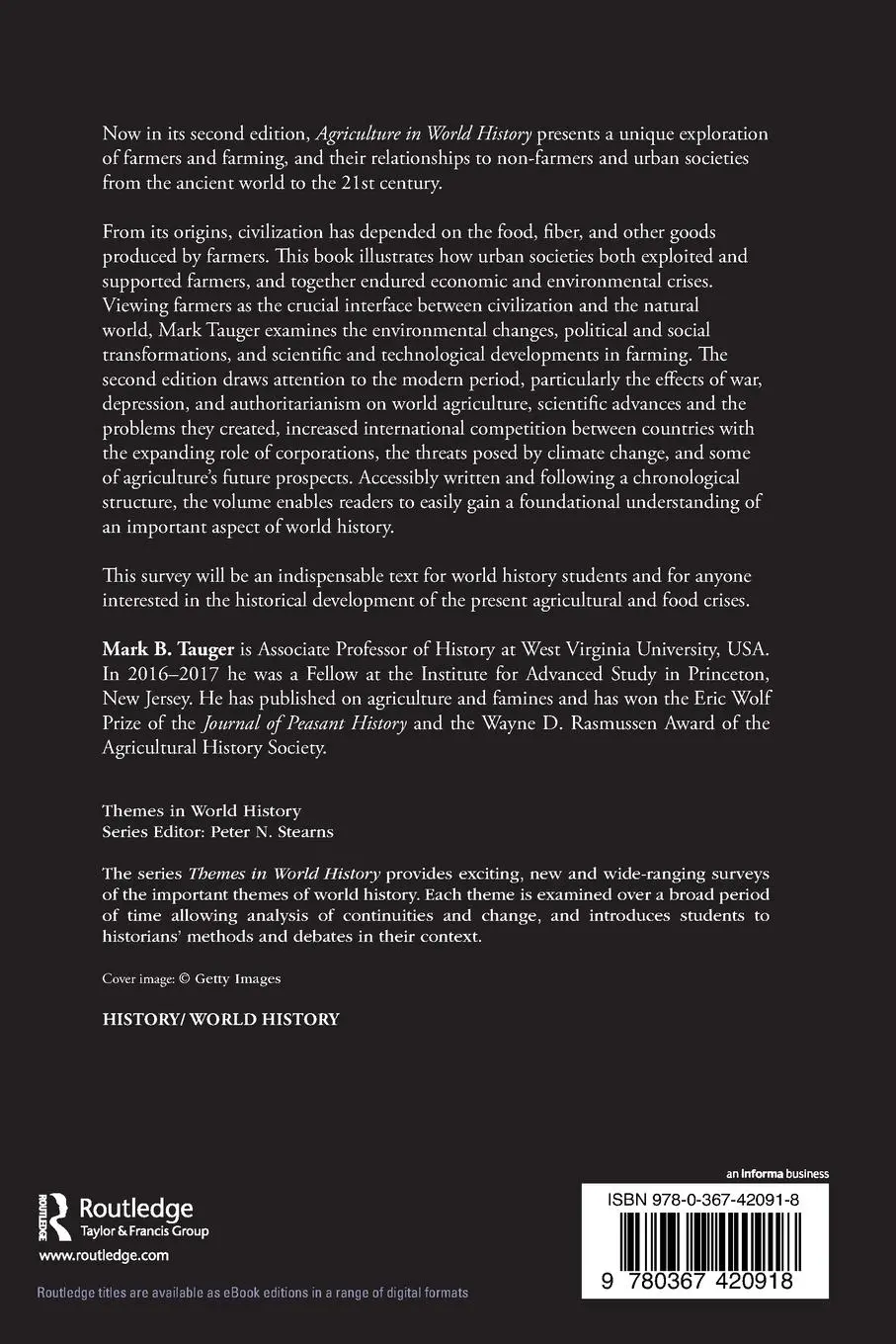 Rückseite: 9780367420918 | Agriculture in World History | Mark B. Tauger | Taschenbuch | Englisch