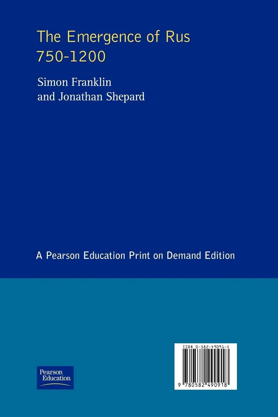 Rückseite: 9780582490918 | The Emergence of Russia 750-1200 | Simon Franklin (u. a.) | Buch