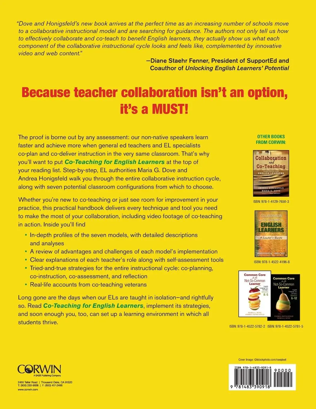 Rückseite: 9781483390918 | Co-Teaching for English Learners | Maria G Dove (u. a.) | Taschenbuch