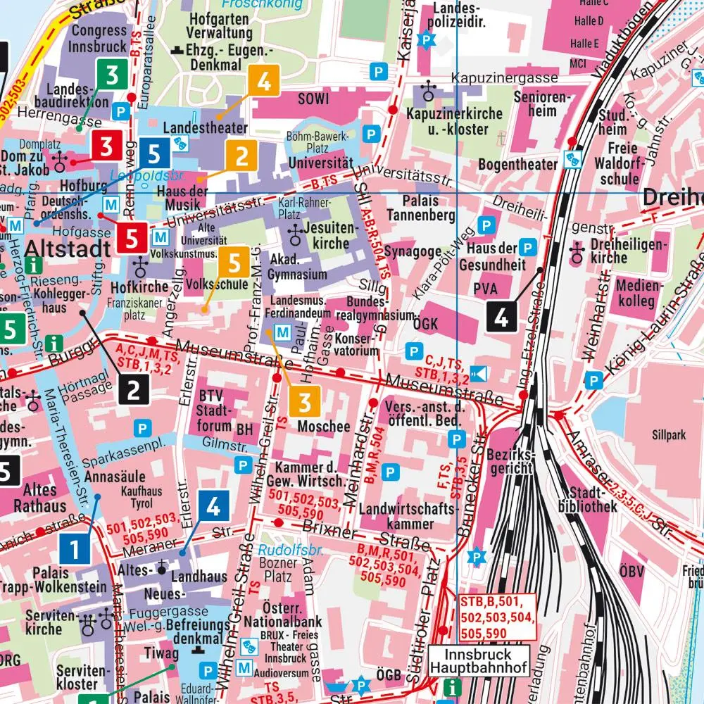Bild: 9783707920918 | Innsbruck, Stadtplan 1:8.000, freytag &amp; berndt | Freytag &amp; Berndt
