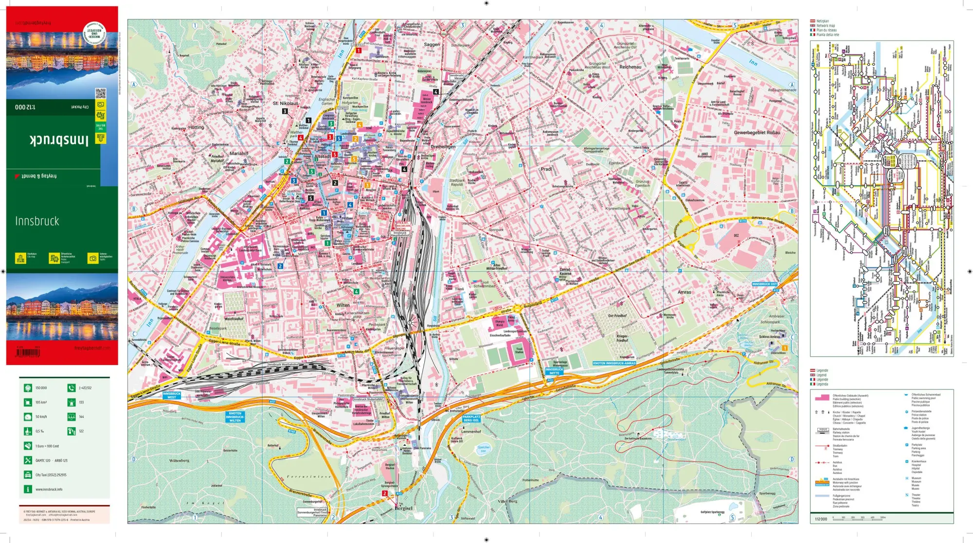 Bild: 9783707920918 | Innsbruck, Stadtplan 1:8.000, freytag &amp; berndt | Freytag &amp; Berndt