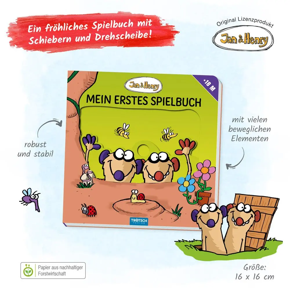 Bild: 9783988020918 | Trötsch Jan und Henry Mein erstes Spielbuch Pappenbuch mit Schiebern