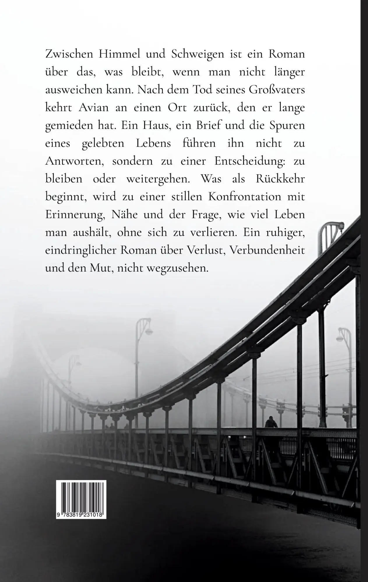 Rückseite: 9783819231018 | Zwischen Himmel und Schweigen | Sascha Kalkbrenner | Taschenbuch