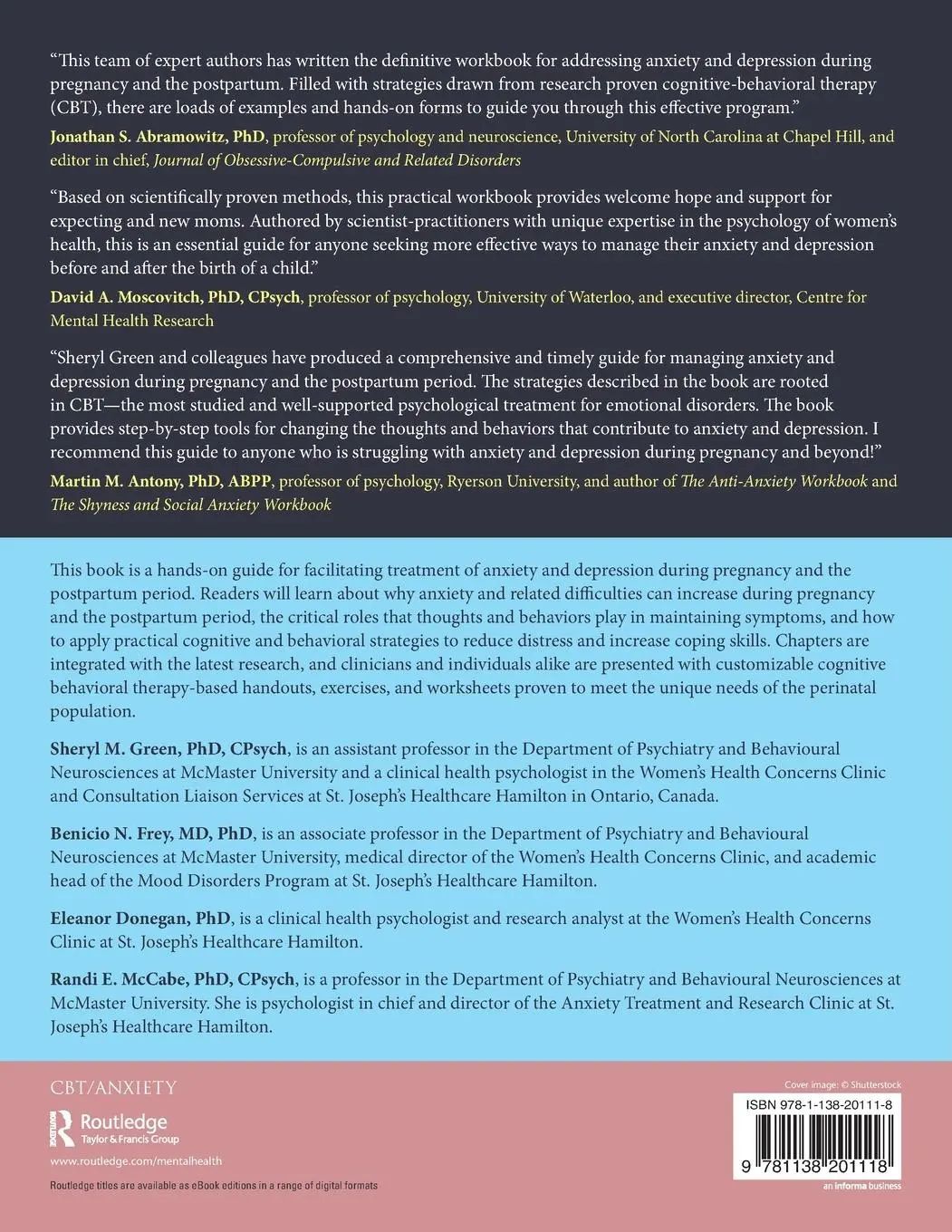 Rückseite: 9781138201118 | Cognitive Behavioral Therapy for Anxiety and Depression During...