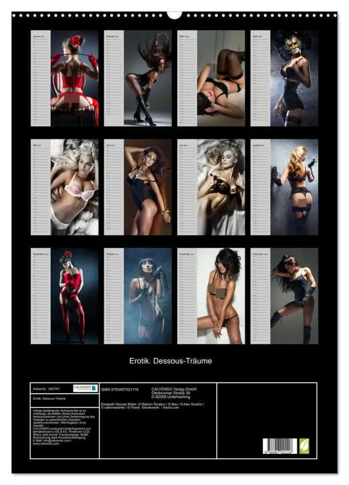 Bild: 9783457021118 | Erotik. Dessous-Träume (Wandkalender 2025 DIN A2 hoch), CALVENDO...