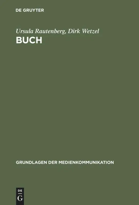 Cover: 9783484371118 | Buch | Dirk Wetzel (u. a.) | Buch | VI | Deutsch | 2001 | De Gruyter