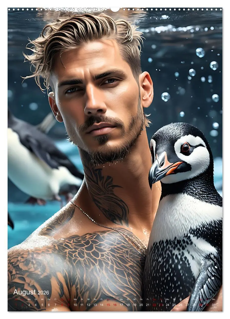 Bild: 9783516281118 | Athletische Kerle - Muskeln, Tattoos und Wassertiere (hochwertiger...