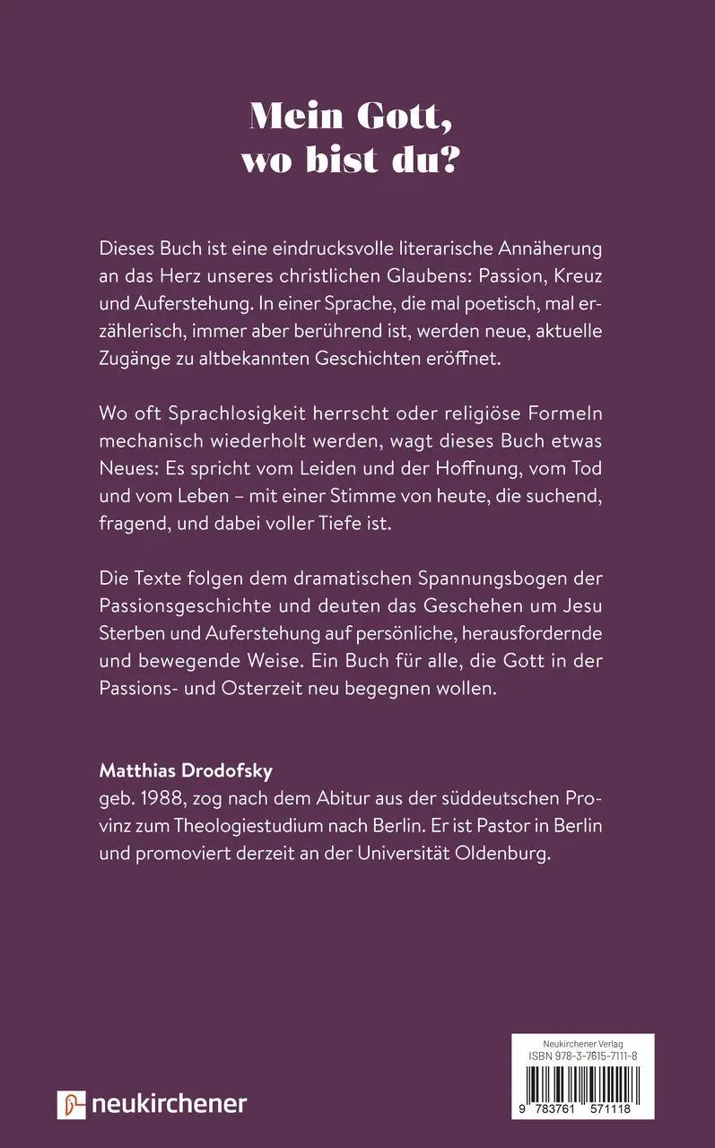 Bild: 9783761571118 | Und dann stirbt Gott | Auf der Spur von Passion und Ostern | Drodofsky