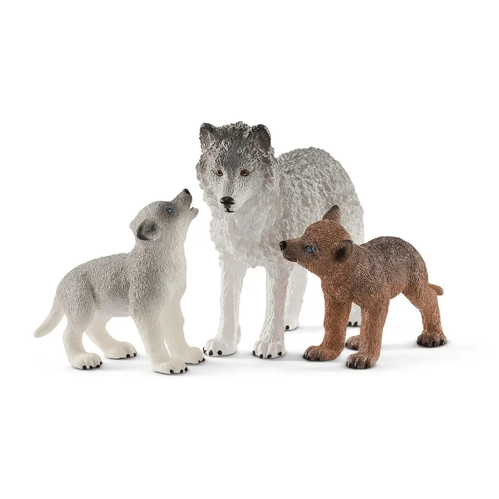 Cover: 4059433571218 | Schleich 42472 - Wild Life, Wolfsmutter mit Welpen, Waldtiere | 42472