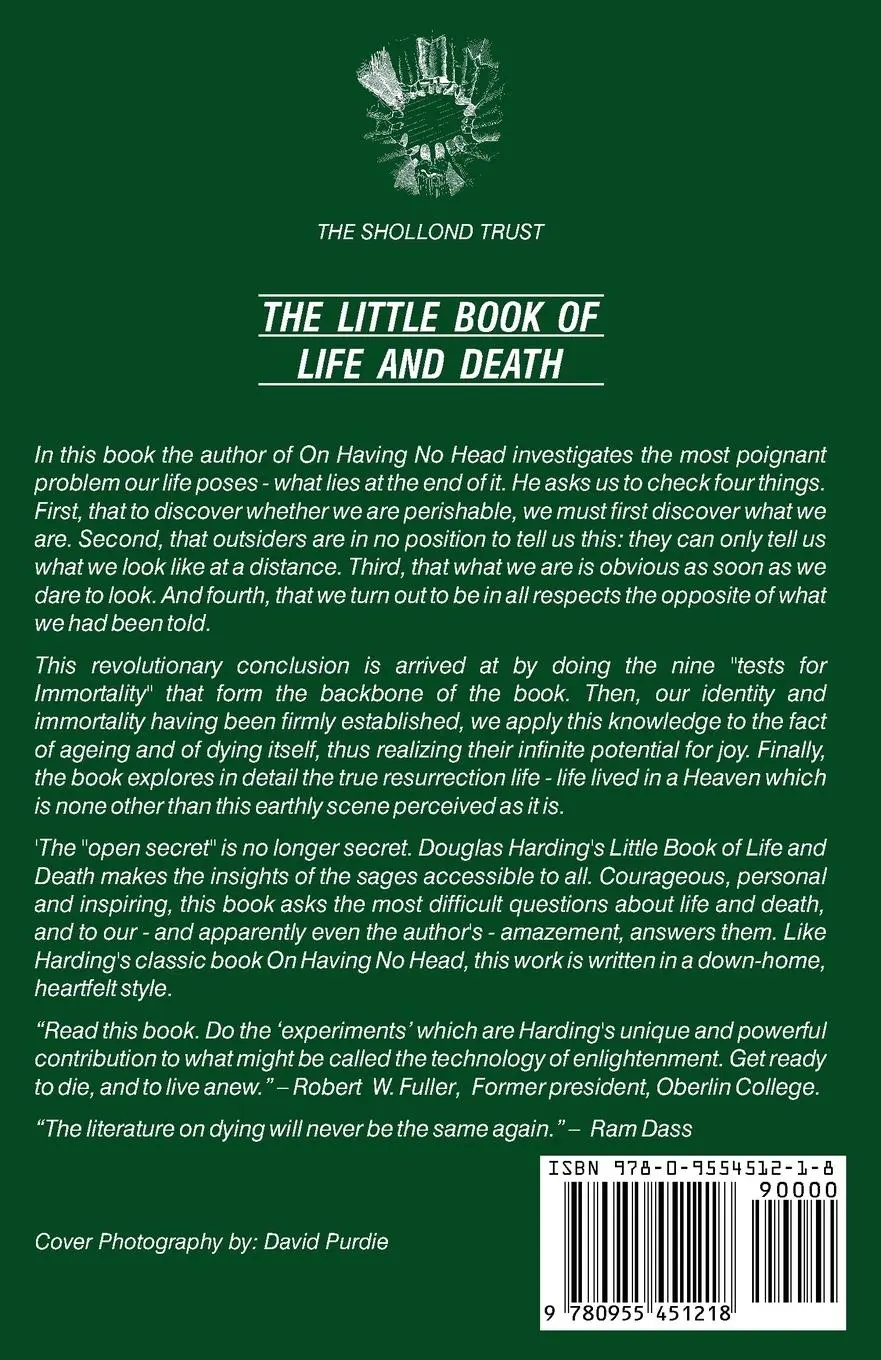 Rückseite: 9780955451218 | The Little Book of Life and Death | Douglas Edison Harding | Buch
