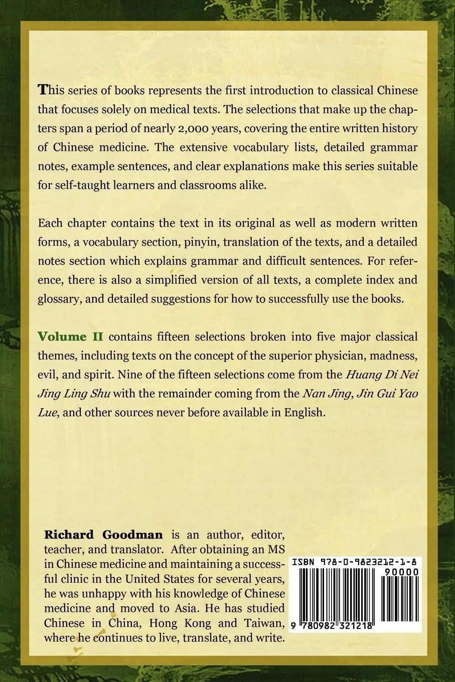 Rückseite: 9780982321218 | Classical Chinese Medical Texts | Richard L Goodman | Taschenbuch