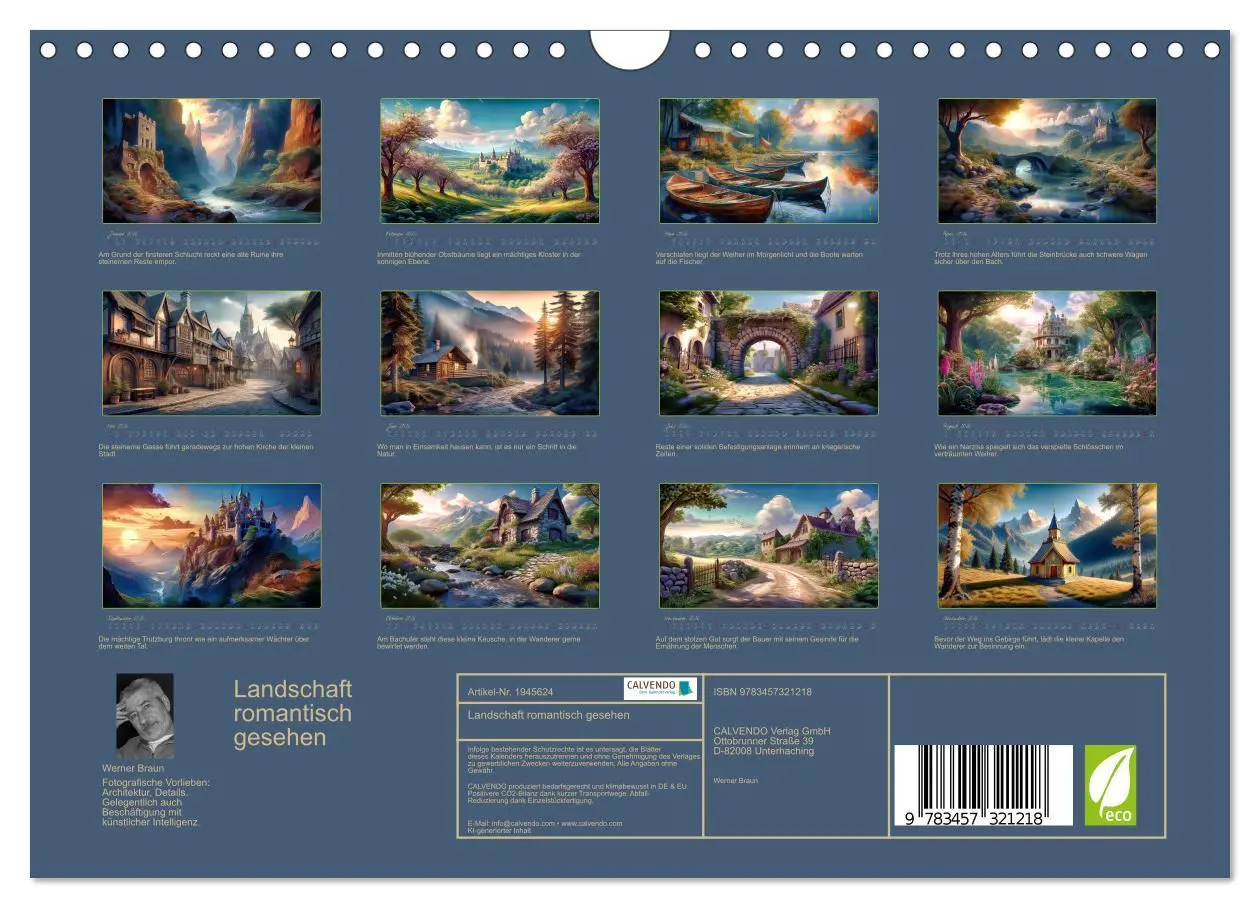 Bild: 9783457321218 | Landschaft romantisch gesehen (Wandkalender 2026 DIN A4 quer),...