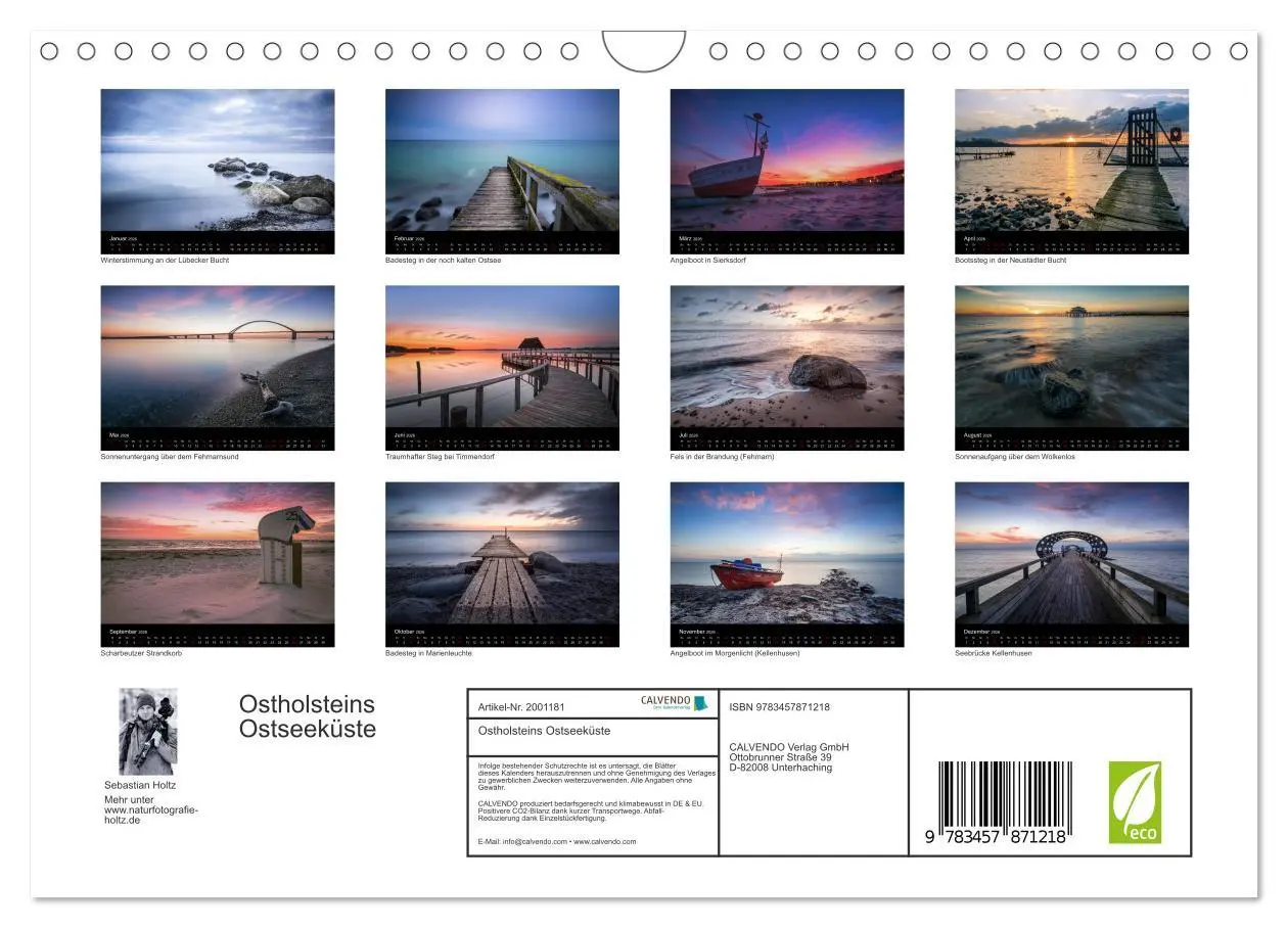 Bild: 9783457871218 | Ostholsteins Ostseeküste (Wandkalender 2026 DIN A4 quer), CALVENDO...