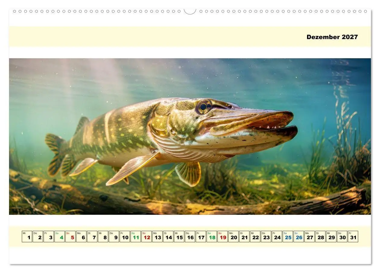 Bild: 9783594251218 | Mit dem Fisheye auf Fisch (hochwertiger Premium Wandkalender 2027...