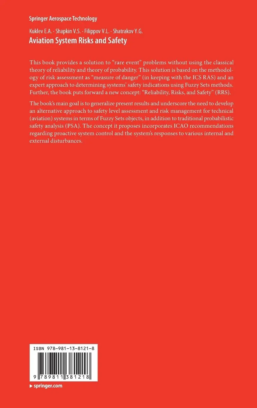 Rückseite: 9789811381218 | Aviation System Risks and Safety | Kuklev E. A. (u. a.) | Buch | xxiv