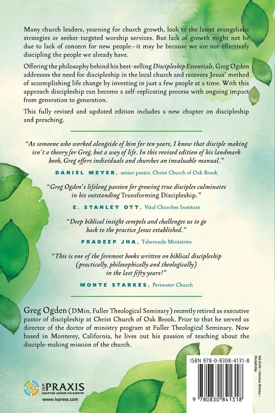 Rückseite: 9780830841318 | Transforming Discipleship | Greg Ogden | Taschenbuch | Englisch | 2016