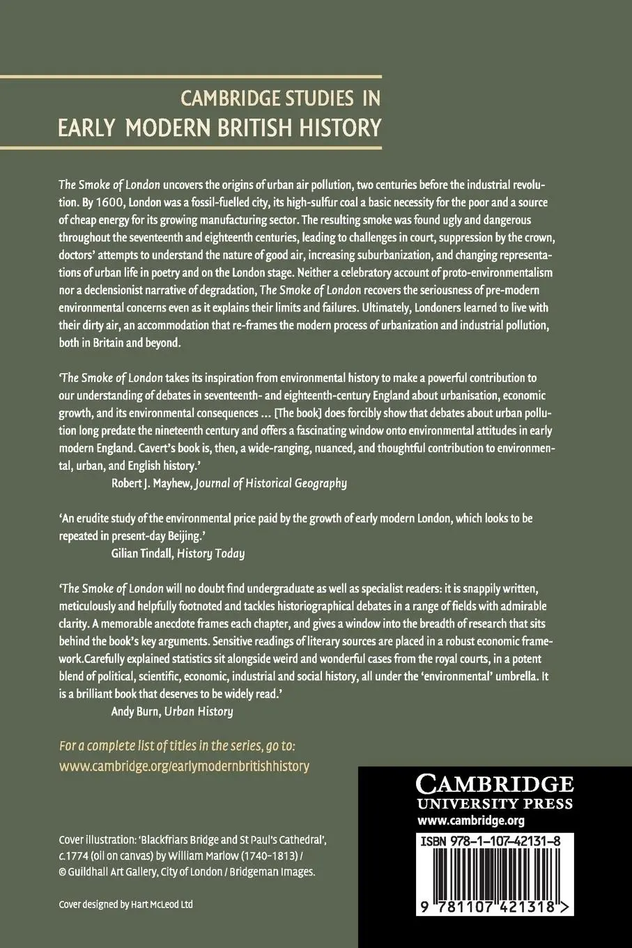 Rückseite: 9781107421318 | The Smoke of London | William M. Cavert | Taschenbuch | Englisch