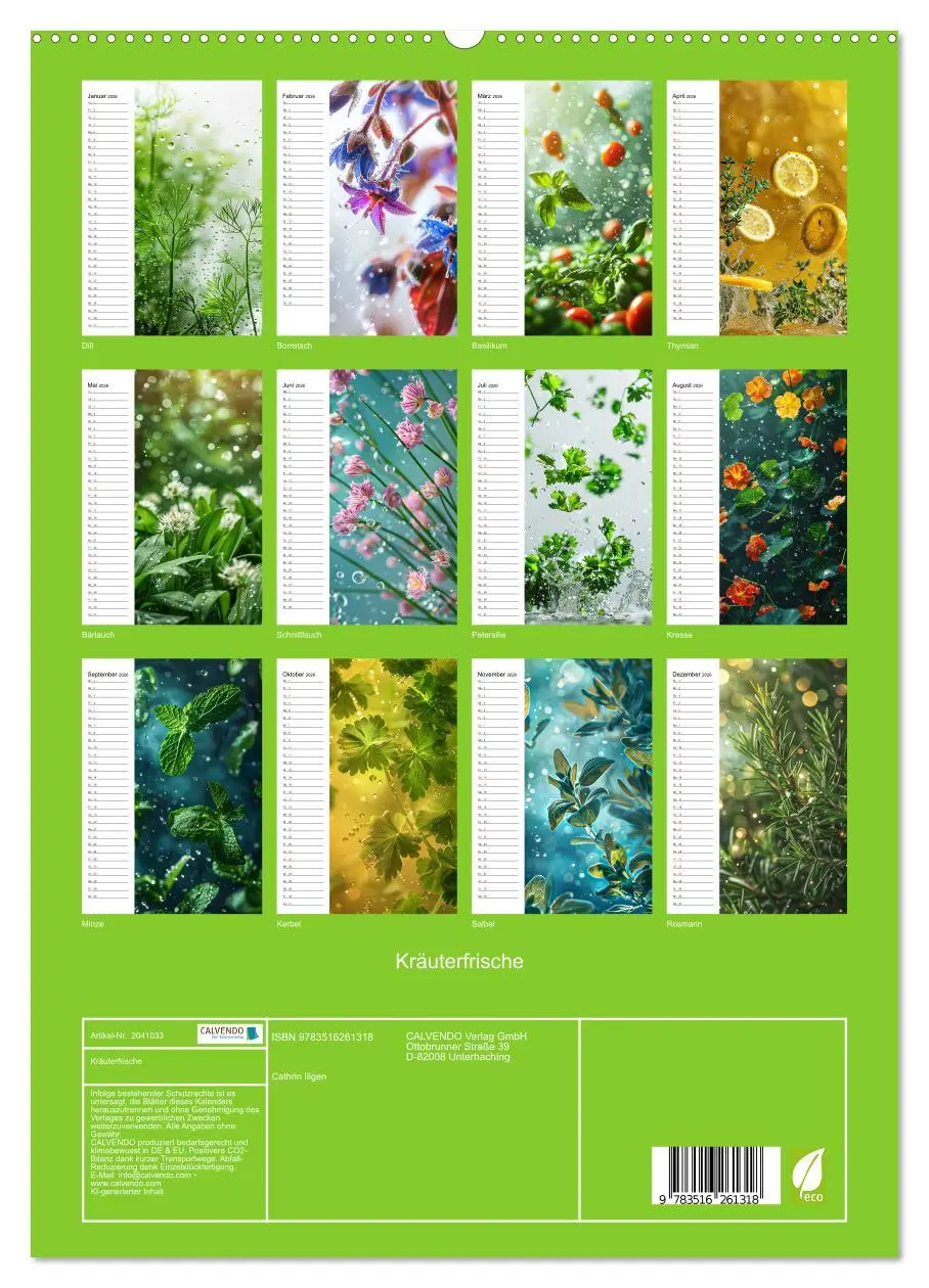 Bild: 9783516261318 | Kräuterfrische (hochwertiger Premium Wandkalender 2026 DIN A2...