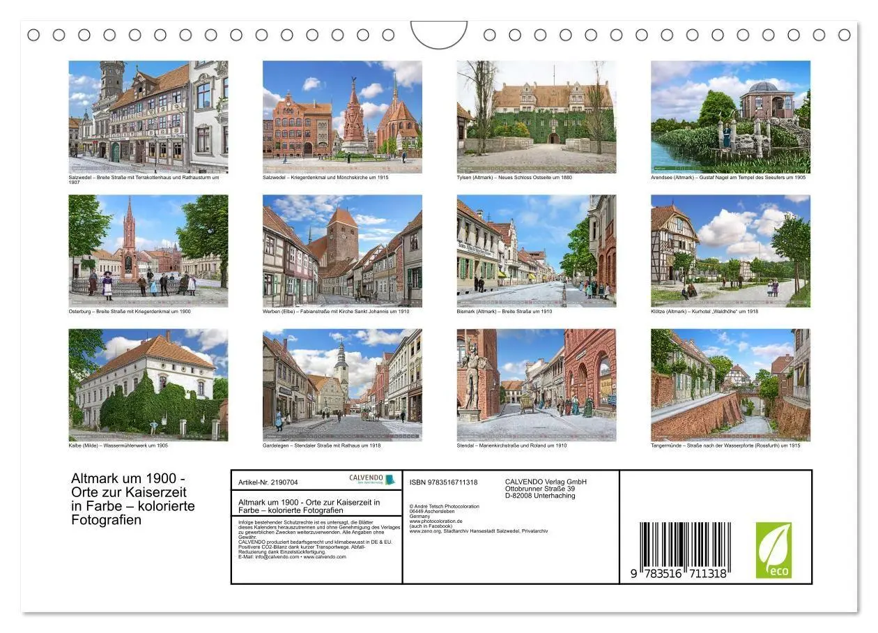 Bild: 9783516711318 | Altmark um 1900 - Orte zur Kaiserzeit in Farbe - kolorierte...