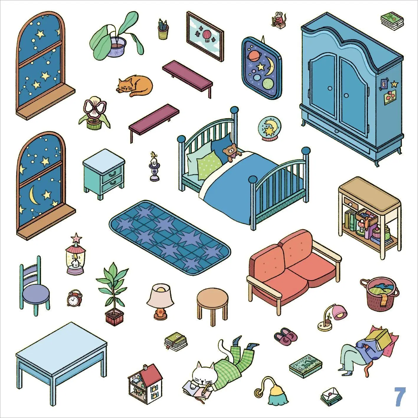 Bild: 9783845871318 | Mein 3D-Stickerhaus - Cozy Zuhause | Hannah Detterbeck | Taschenbuch