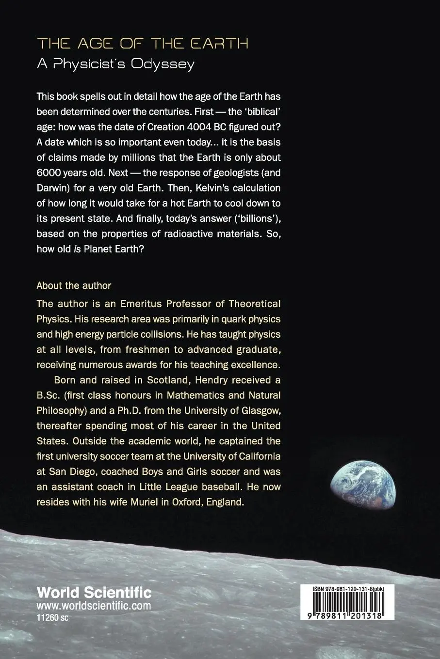 Rückseite: 9789811201318 | AGE OF THE EARTH, THE | A PHYSICIST'S JOURNEY | Archibald Hendry