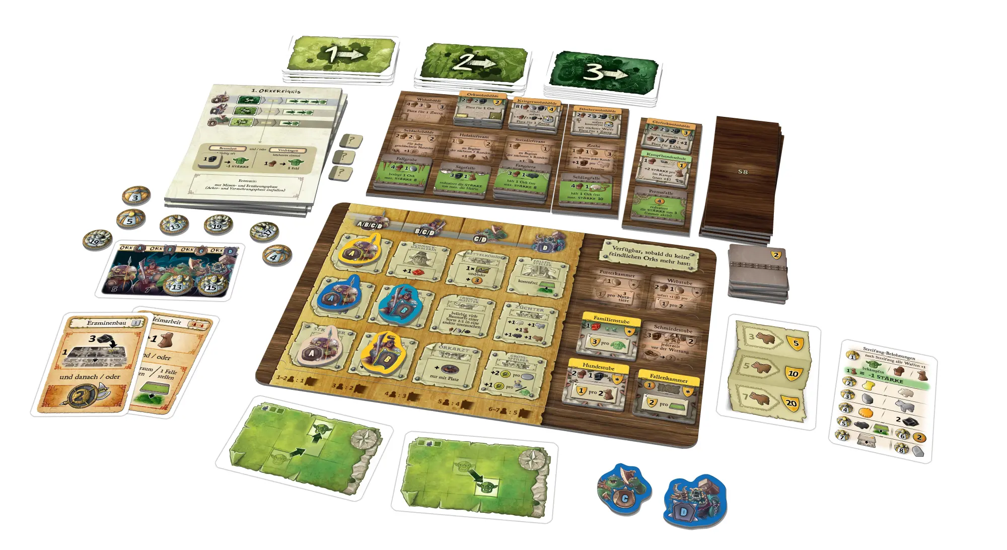 Bild: 4260402311418 | Caverna - Fiese Feinde | Lookout Spiele | Spiel | Brettspiel | Deutsch
