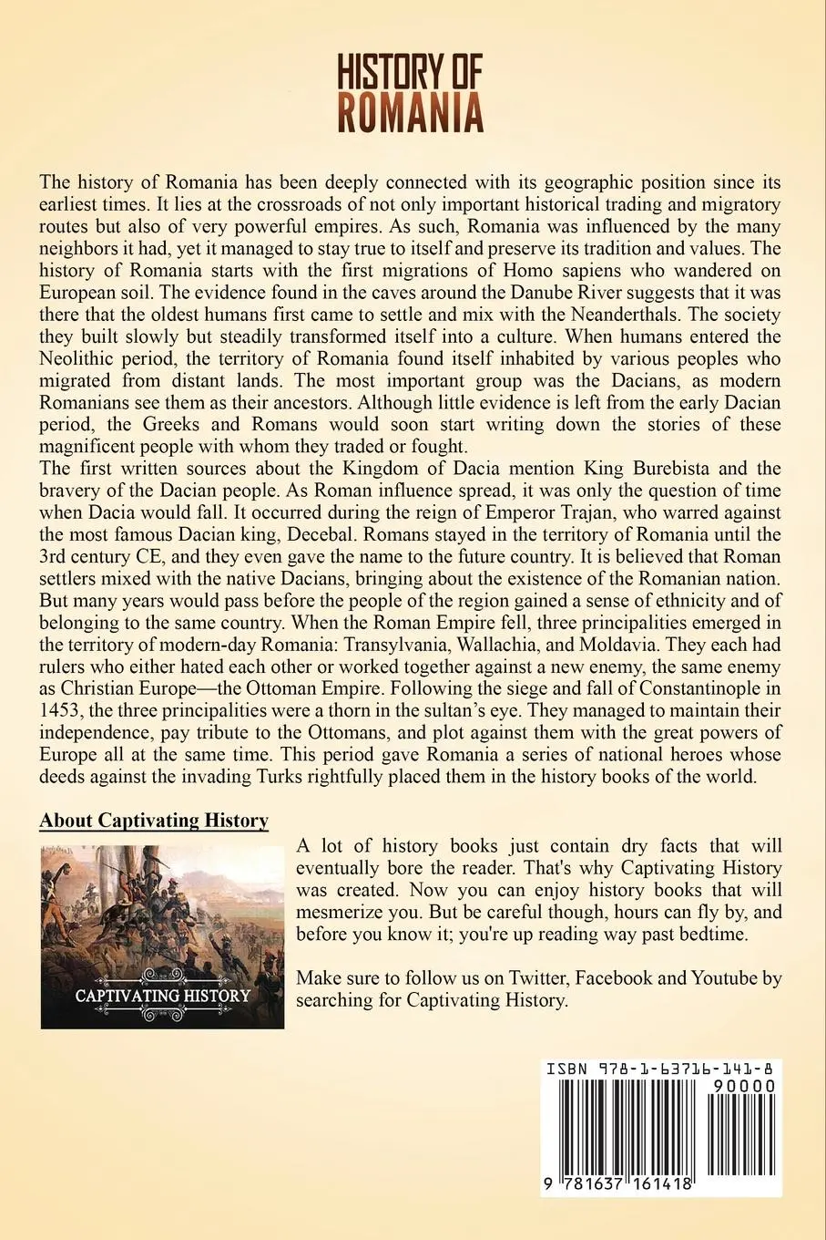 Rückseite: 9781637161418 | History of Romania | Captivating History | Taschenbuch | Englisch